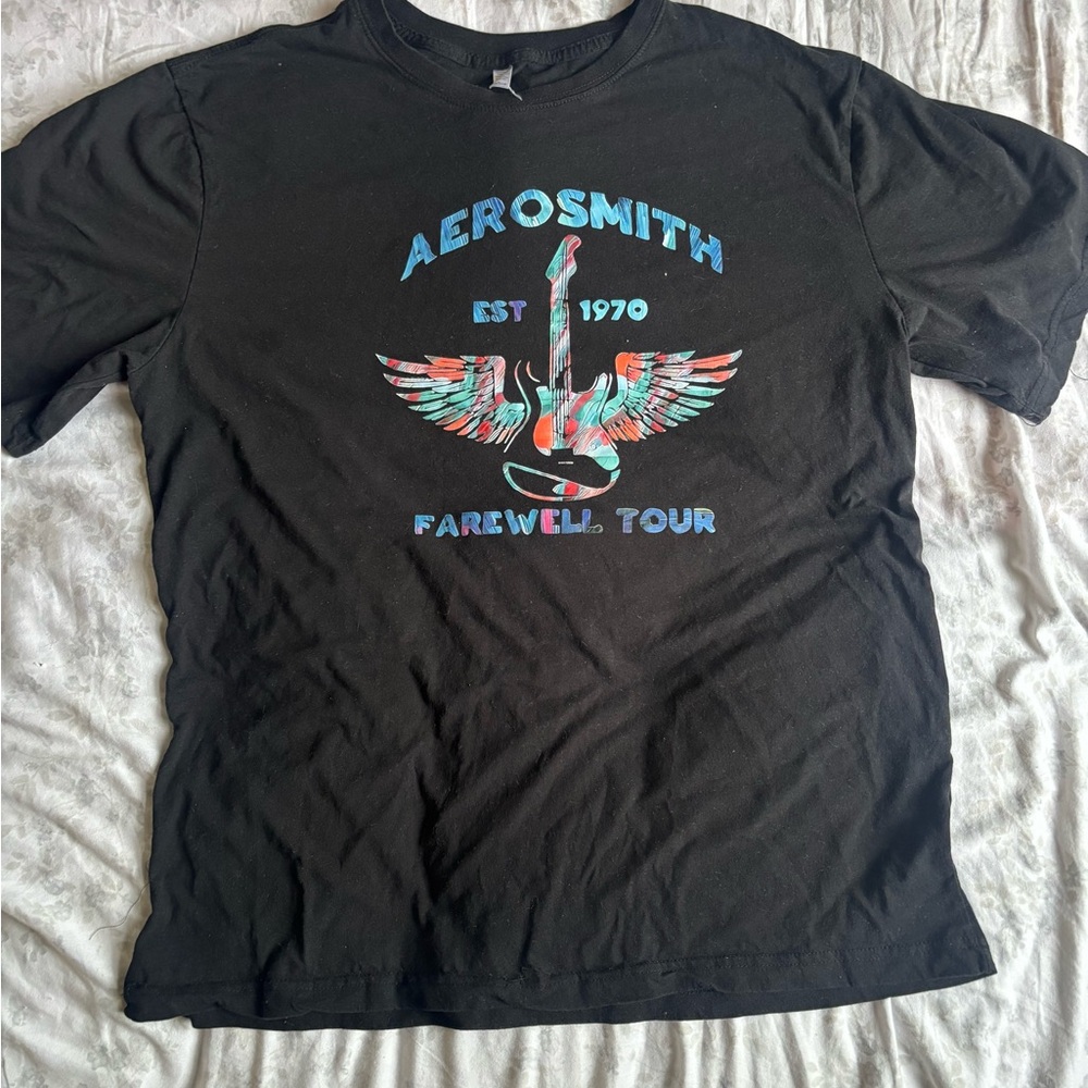 Aerosmith Farewell Tour Black T-Shirt Size XL